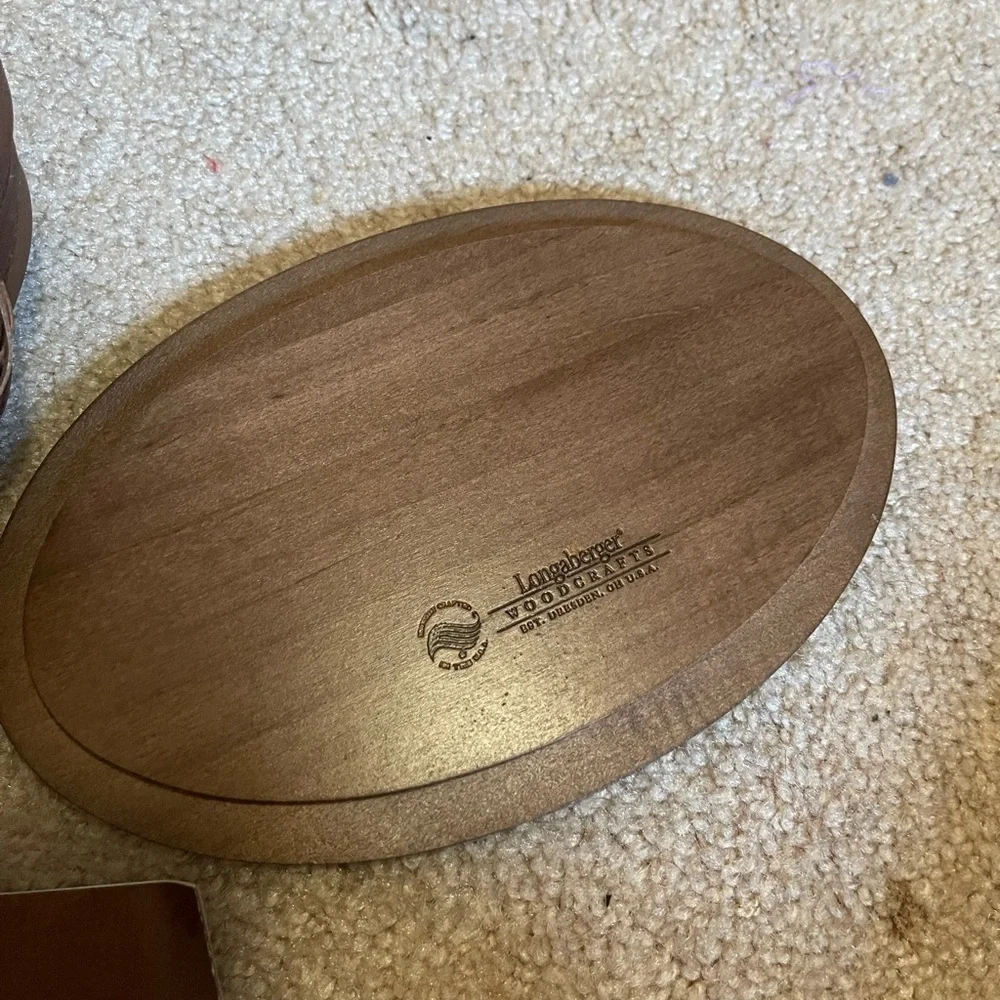 2008 LONGABERGER  Kick off Football Basket w/ Lid & Liner  Woodcrafts  7.5 x 4.5